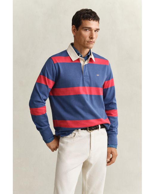 Gant Blue Striped Rugger for men