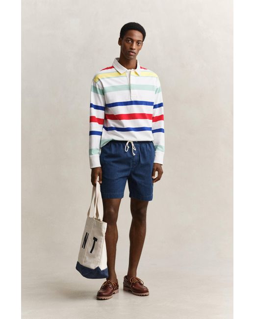 Gant Blue Multicolored Rugger Eggshell for men