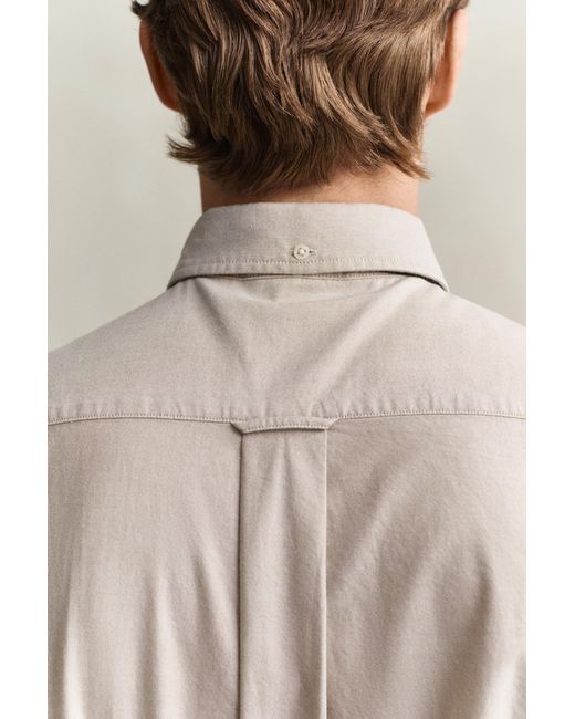 Gant Natural Classic Regular Oxford Shirt Light Taupe for men