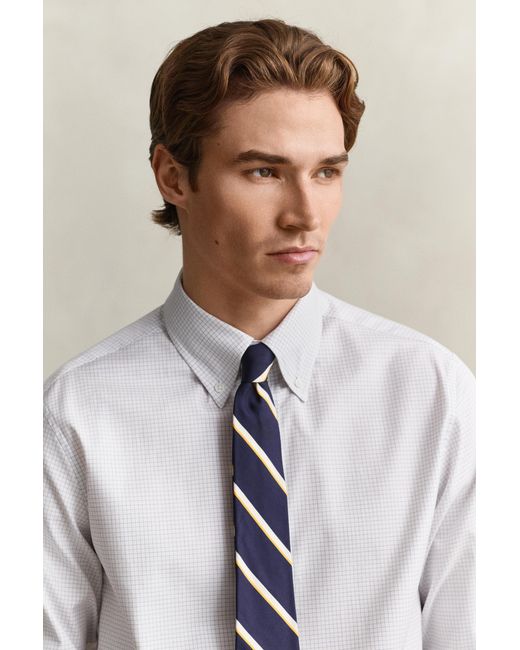 Gant Blue Checked Twill Dress Shirt for men