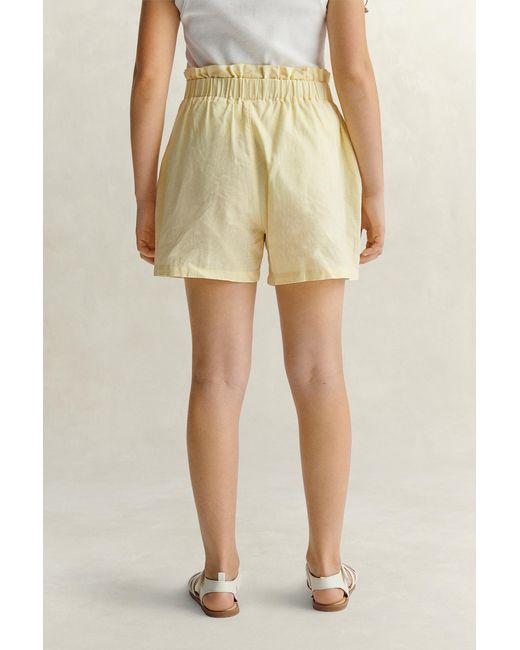 Gant Natural Teens Teen Girls Paperbag Waist Shorts