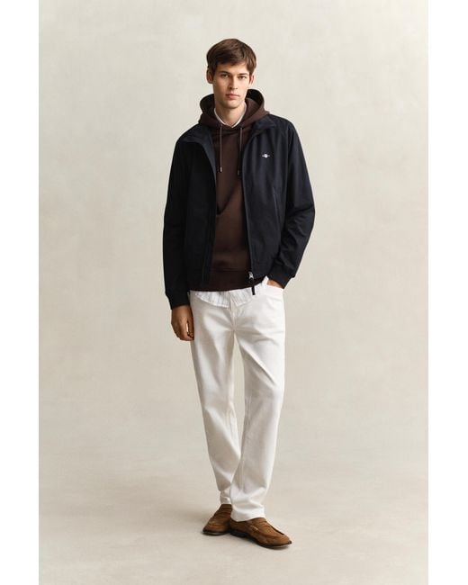 Gant Brown Interlock Hoodie Mahogany for men