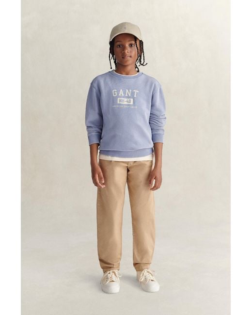Gant Blue Teens Teen Boys Washed Sweatshirt for men