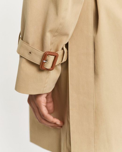 Gant Blue Cotton Trench Coat