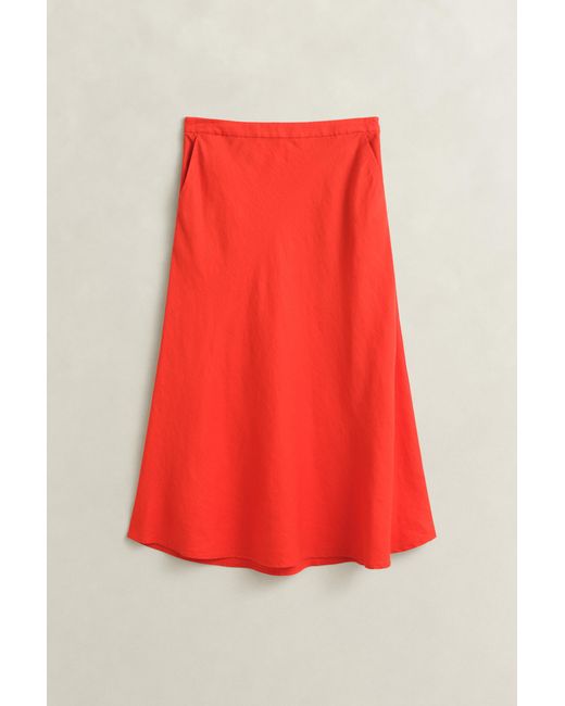 Gant Flared Linen Blend Skirt
