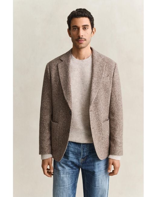 Gant Natural Wool Silk Jersey Blazer for men