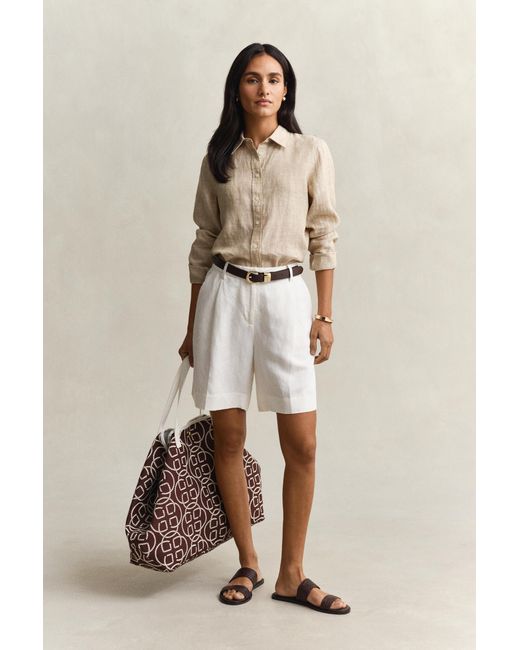 Gant Natural Regular Fit Linen Shirt