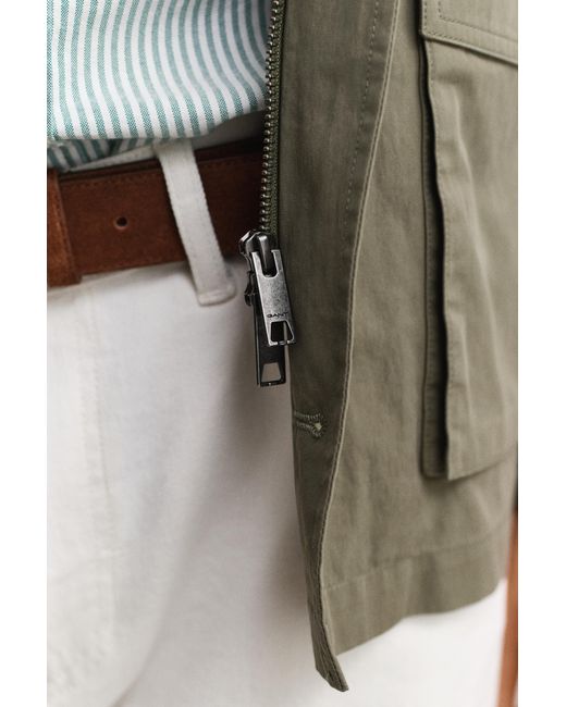 Gant Green Four Pocket Cotton Jacket for men