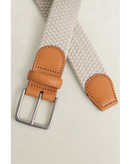 Gant Natural Braided Elastic Belt Putty for men