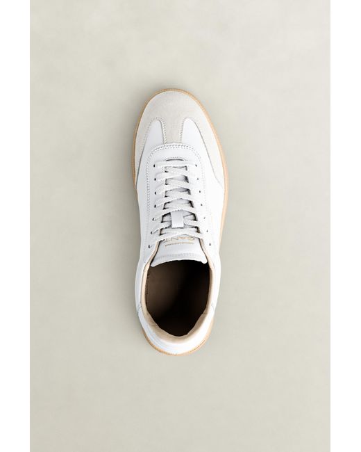 Gant White Cuzmo Leather Sneakers for men