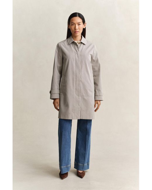Gant Natural Checked Car Coat