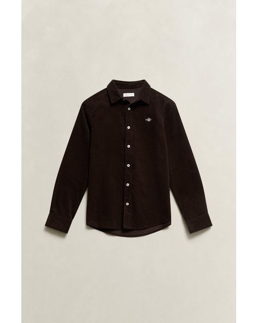 Gant Black Teens Teen Boys Corduroy Shirt for men
