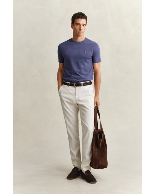 Gant Blue Linen Blend Chinos for men