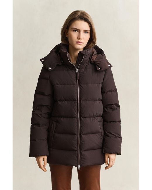 Gant Brown Mid Down Jacket Deep