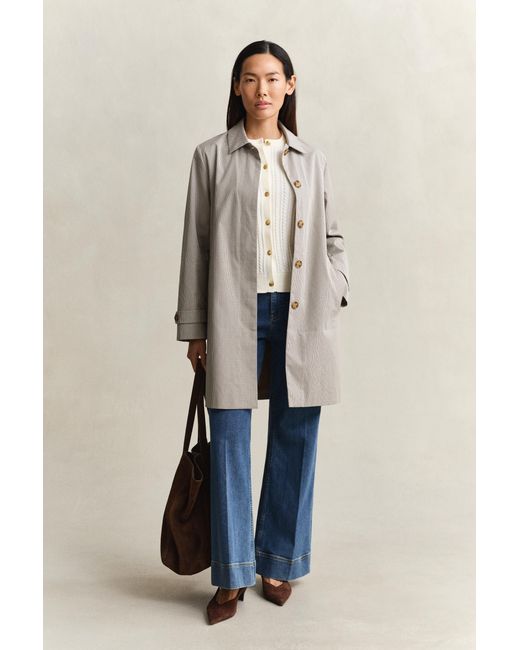 Gant Natural Checked Car Coat