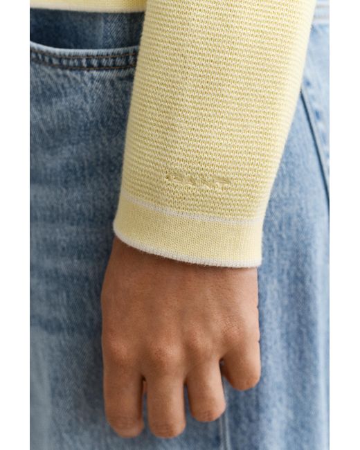 Gant Natural Knitted Cotton Jacket