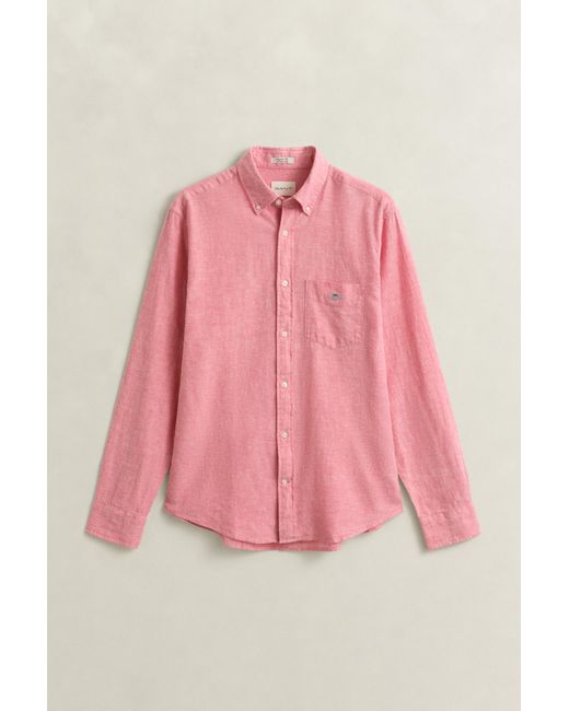 Gant Pink Linen Blend Shirt for men