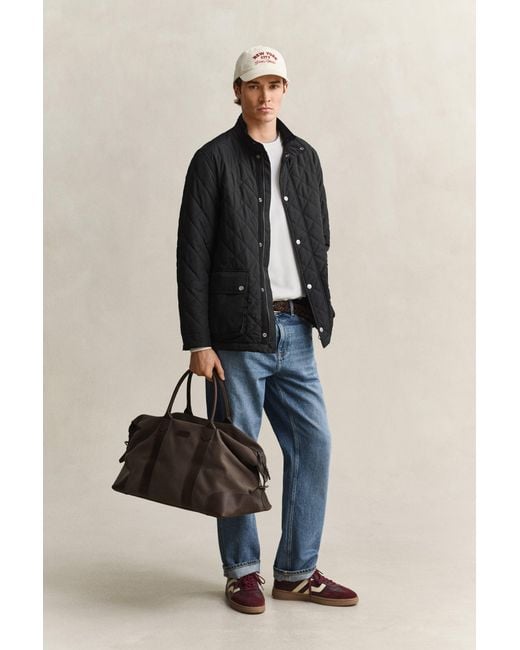 Gant Black Quilted Mid Jacket for men