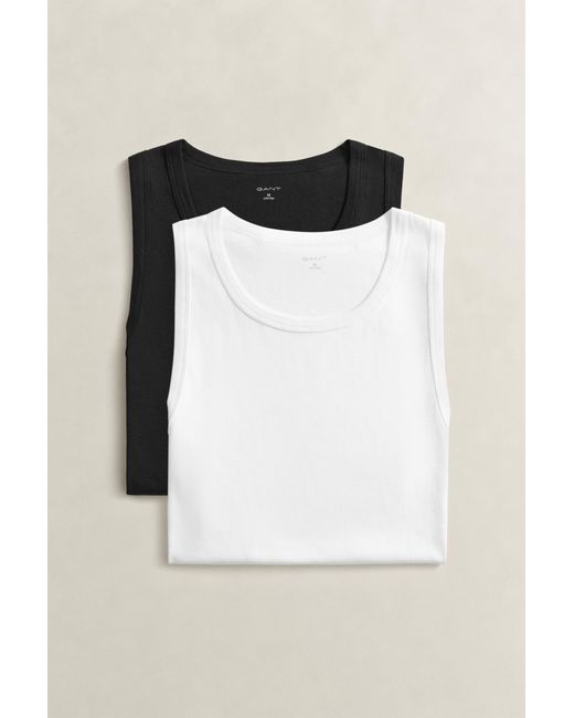 Gant White 2-Pack Tank Top for men
