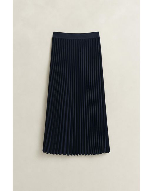 Gant Blue Pleated Midi Skirt