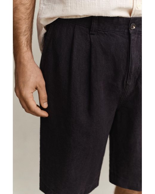 Gant Natural Linen Chino Shorts Ebony for men