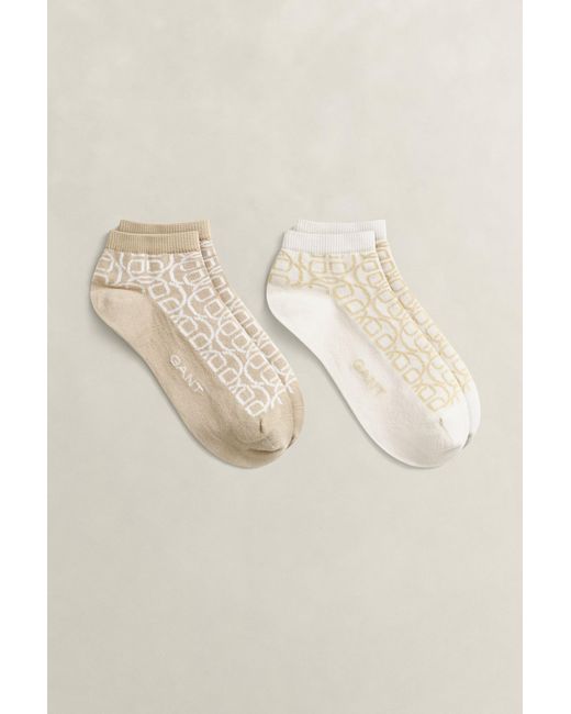 Gant Natural 2-Pack Monogram Socks