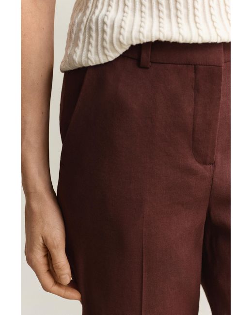 Gant Natural Tailored Linen Stretch Pants