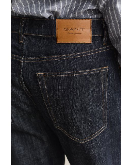 Gant Black Selvedge Jeans Dark Raw for men