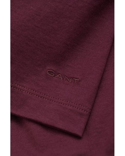 Gant Purple Pima Cotton T-Shirt
