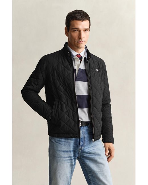 Gant Black Quilted Windcheater for men
