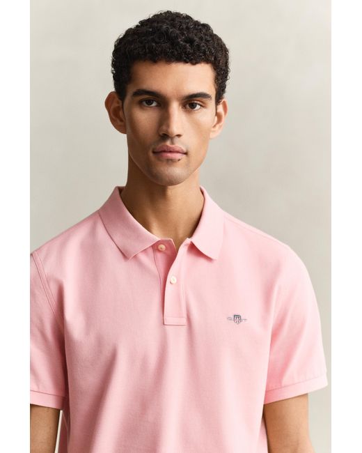 Gant Pink Regular Fit Polo Shirt for men