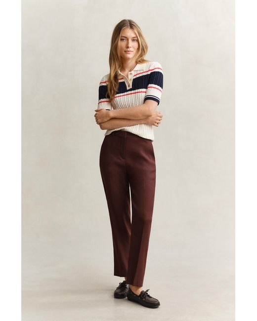 Gant Natural Tailored Linen Stretch Pants