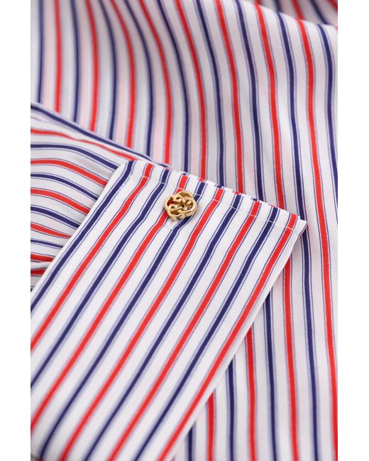 Gant Pink Striped Habotai Silk Blouse