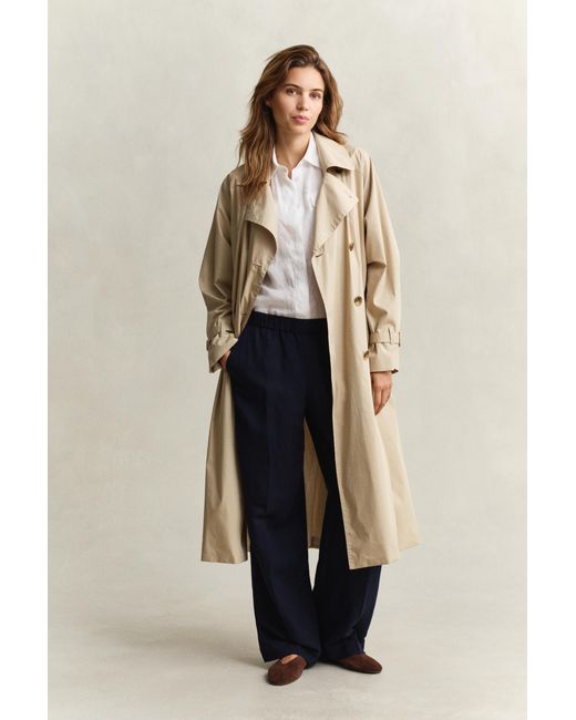 Gant Blue Linen Blend Pants Evening