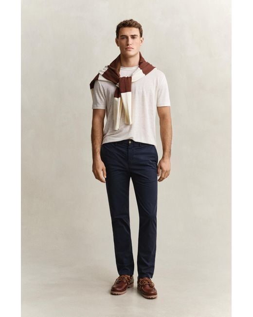 Gant Blue Sunfaded Chinos Evening for men