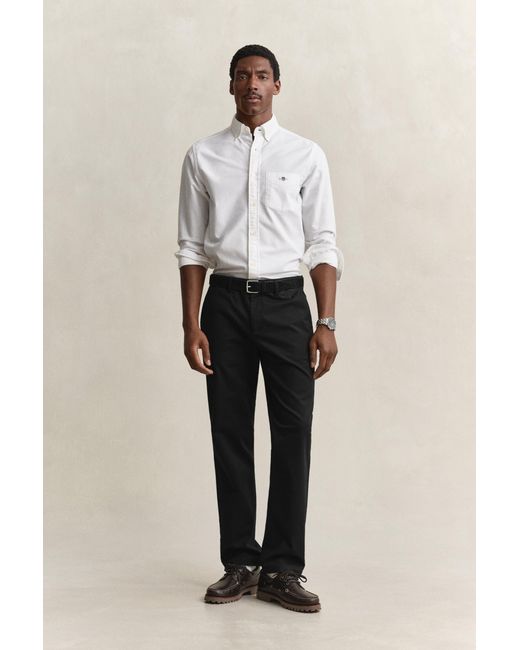 Gant Black Regular Fit Smart Chinos for men
