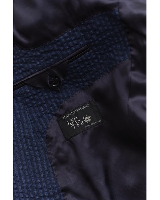 Gant Blue Seersucker Suit Jacket Mid for men