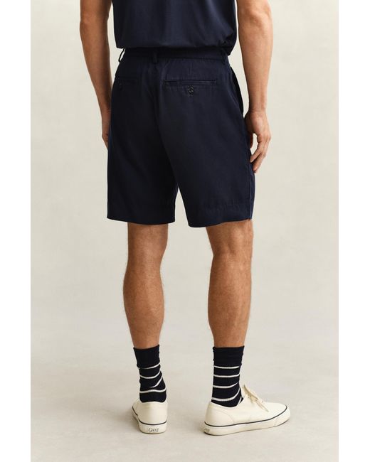 Gant Blue Lyocell Shorts Evening for men