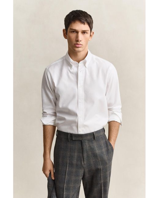 Gant White Twill Dress Shirt for men