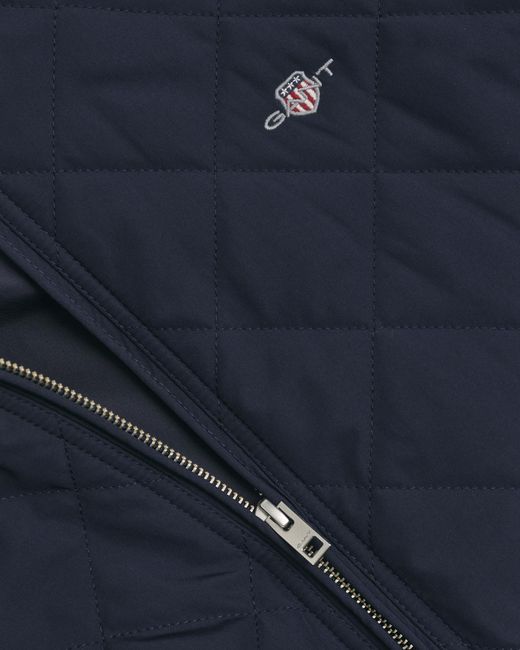 Gant Blue Water-Repellent Quilted Jacket for men