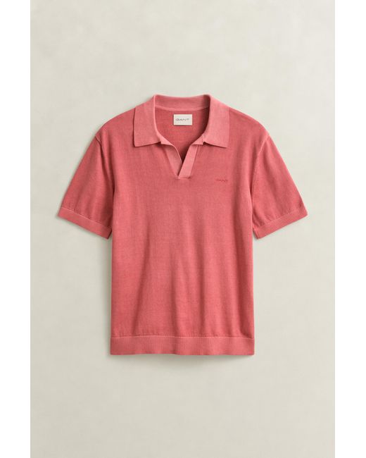 Gant Red Sunfaded Polo Sweater for men