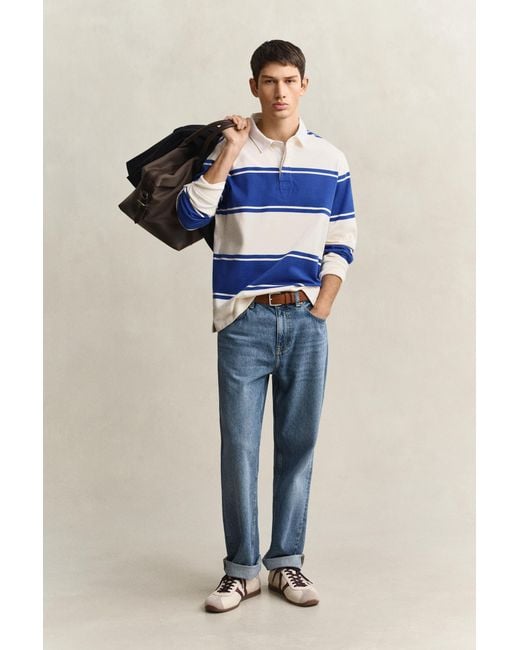 Gant Blue Striped Rugger for men
