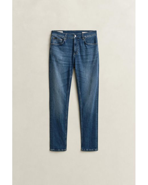 Gant Blue Extra Slim Active Recover Jeans Mid Broken In for men