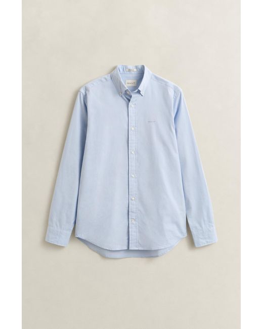 Gant Blue Regular Fit Pinpoint Oxford Shirt for men