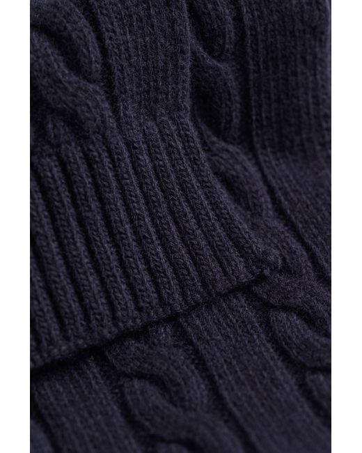 Gant Black Lambswool Cable Knit Scarf Evening for men