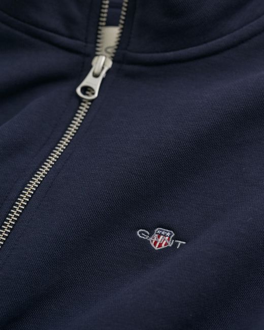 Gant Blue Shield Half Zip Sweatshirt