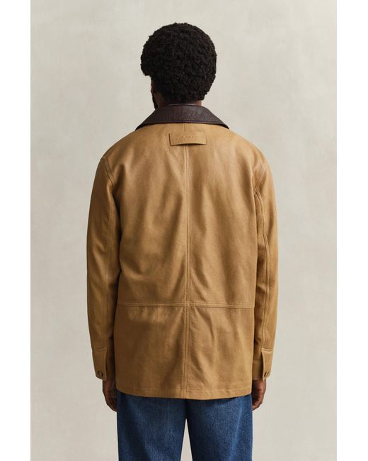 Gant Natural Leather Decker Jacket Warm for men