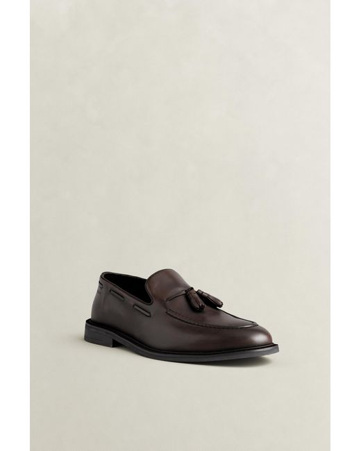 Gant Brown Lozham Leather Loafers Dark for men