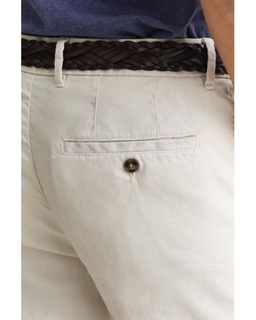 Gant Blue Linen Blend Chinos for men
