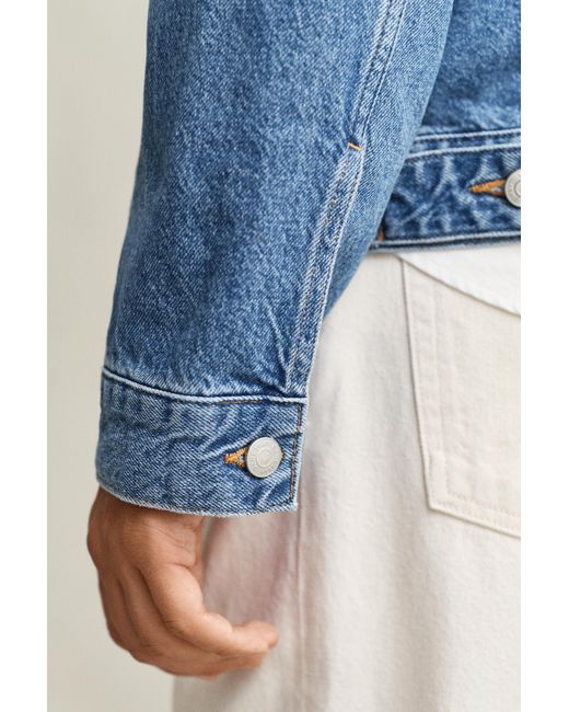 Gant Blue Denim Trucker Jacket Mid for men